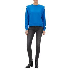 Pistola Women’s Sweatshirt Blue French Terry Crewneck Minimalist Cozy – Size S